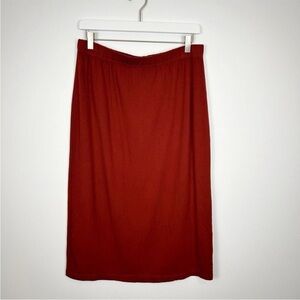 Cut Loose Rayon Skirt Size Medium in Orange Made in USA